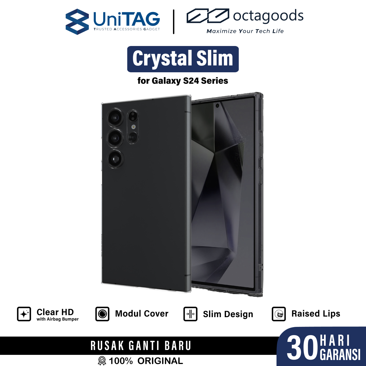 Octagoods Galaxy S24 Plus Case Crystal Slim - Clear CB33201