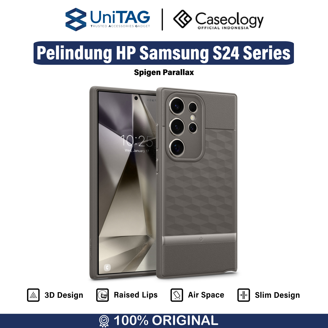 Caseology Galaxy S24 Ultra Case Parallax - Ash Gray ACS07452