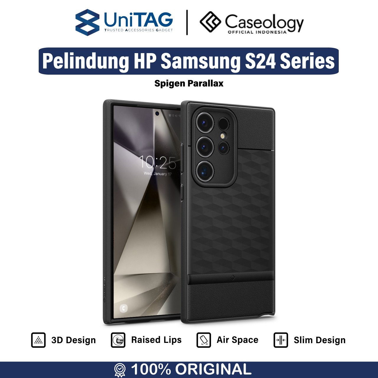 Caseology Galaxy S24 Case Parallax - Matte Black ACS07368