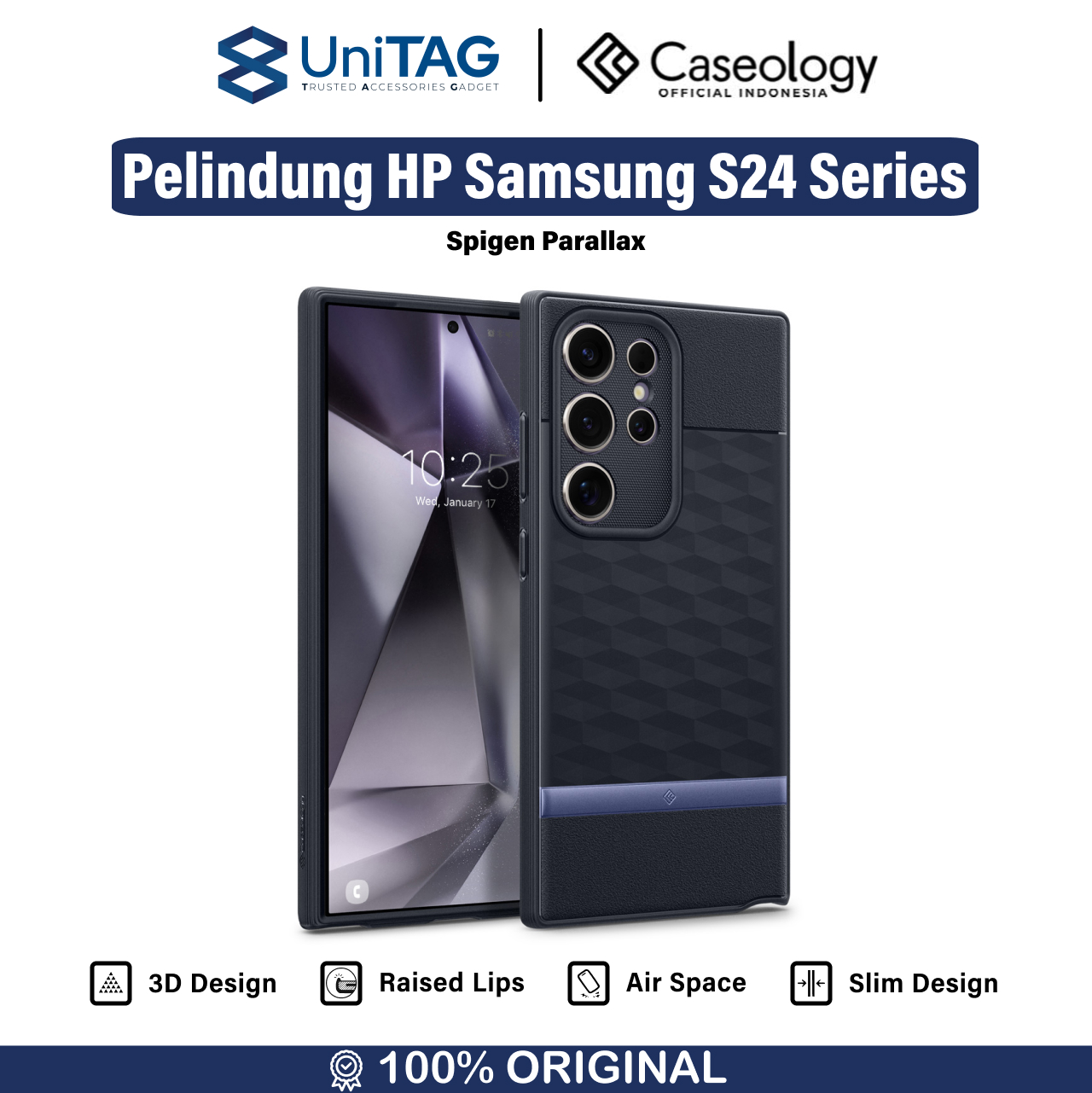 Caseology Galaxy S24 Ultra Case Parallax - Navy Violet ACS07417