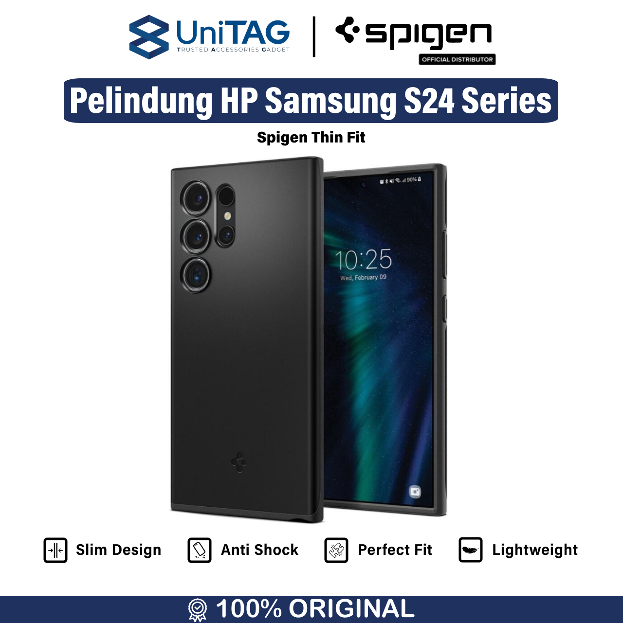 Spigen Galaxy S24 Ultra Case Thin Fit - Abyss Green ACS07282-1