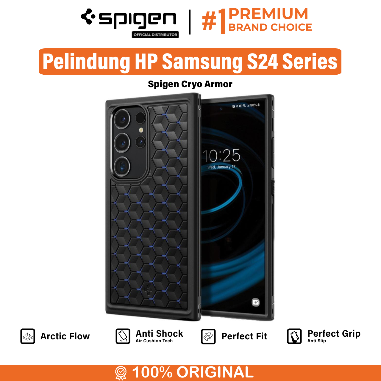 Case Samsung Galaxy S24 Ultra Plus Spigen Cryo Armor Gaming Shockproof