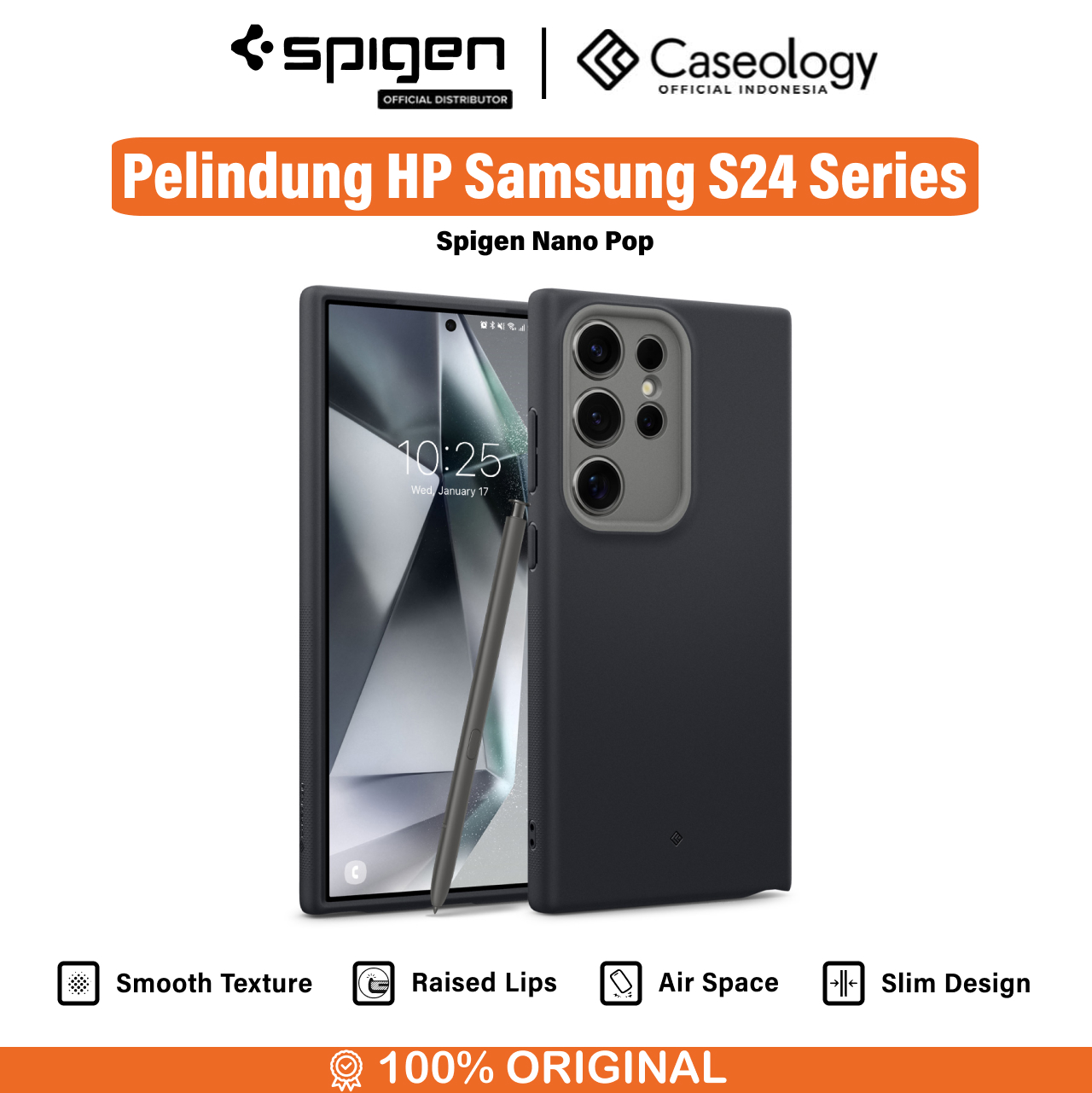 Case Samsung Galaxy S24 Ultra Plus Caseology Nano Pop Silicone Matte
