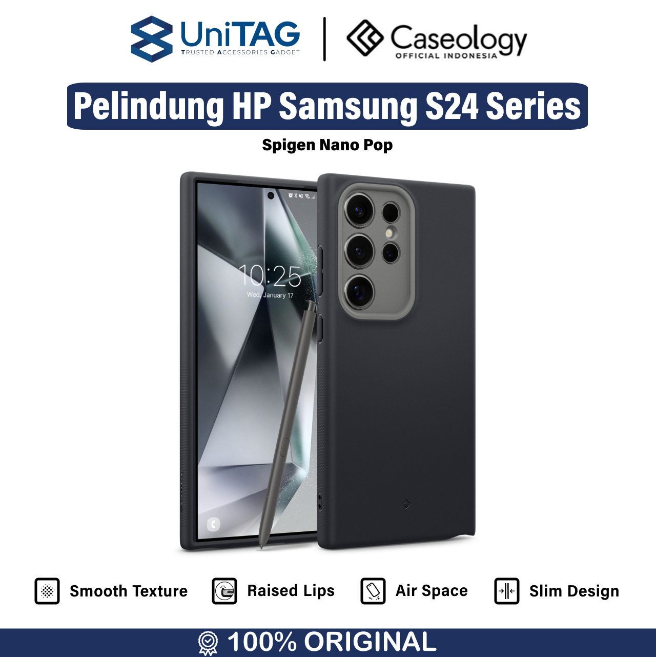 Caseology Galaxy S24 Ultra Case Nano Pop - Blueberry Navy ACS07321