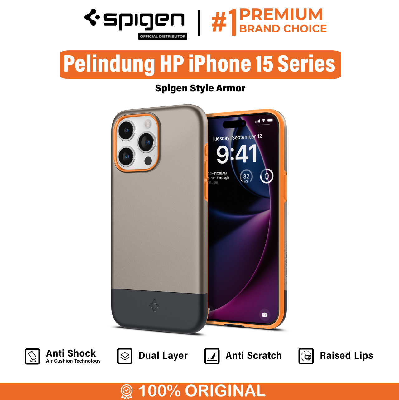 Spigen iPhone 15 Pro Case Magsafe Style Armor MagFit - Rose Gold ACS06745