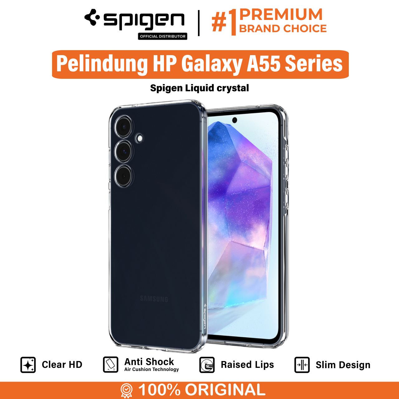 Spigen Galaxy A55 (2024) Case Liquid Crystal - Crystal Clear ACS07537