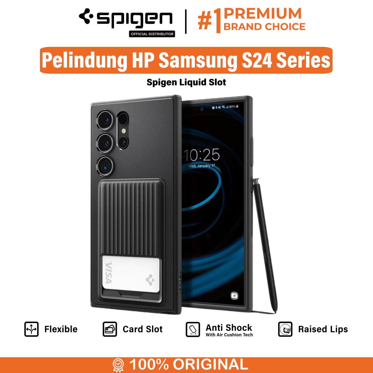 Spigen Galaxy S24 Ultra Case Liquid Slot - Matte Black ACS07310