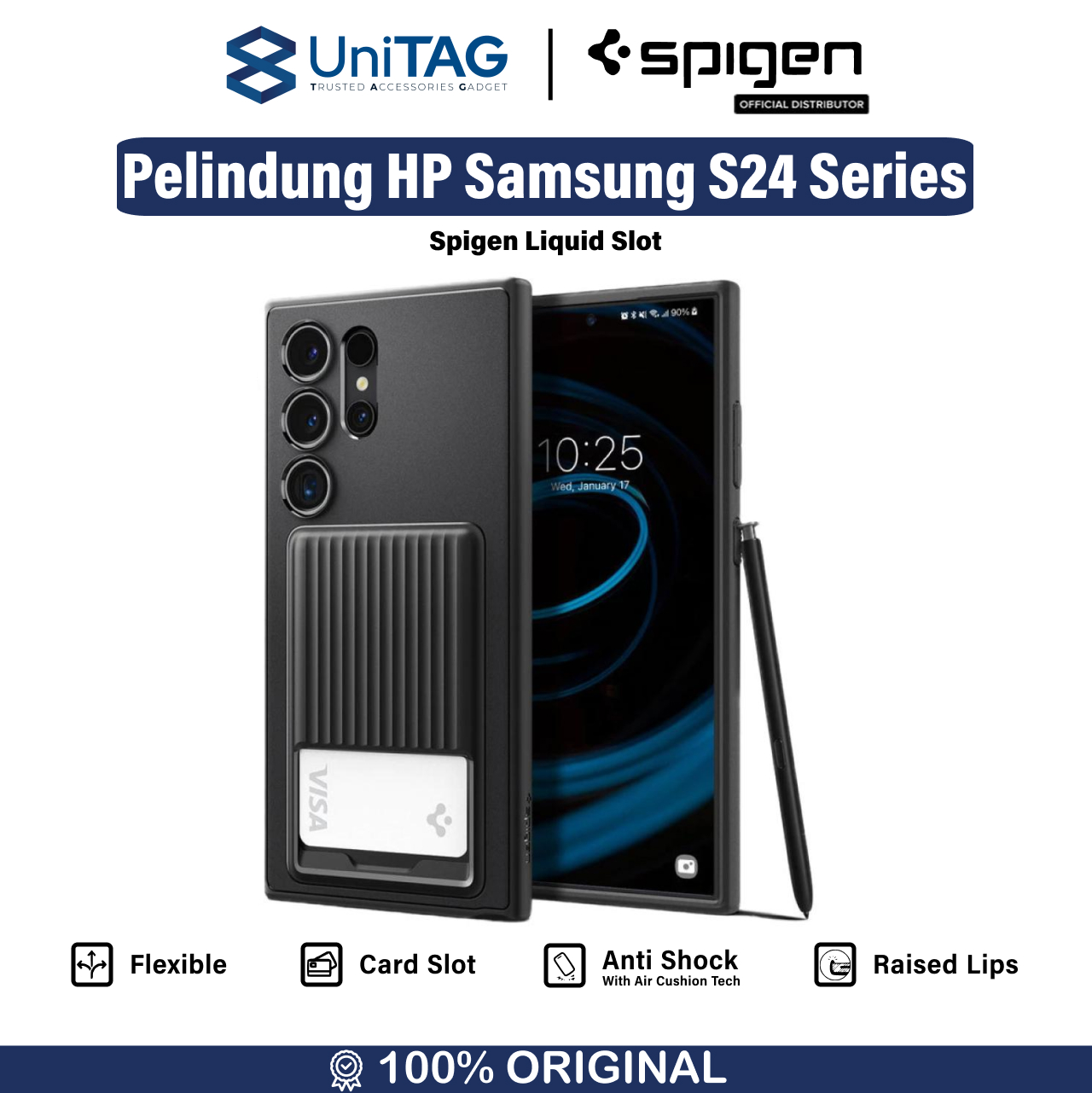 Spigen Galaxy S24 Ultra Case Liquid Slot - Matte Black ACS07310