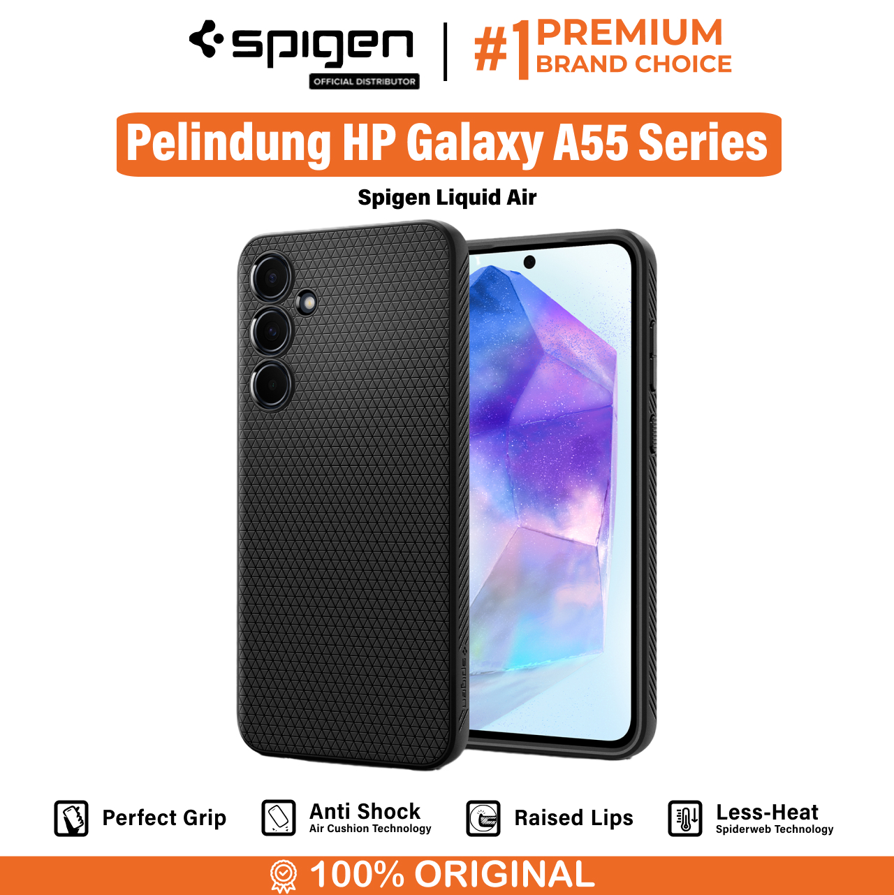 Spigen Galaxy A55 (2024) Case Liquid Air - Abyss Green ACS07527-1
