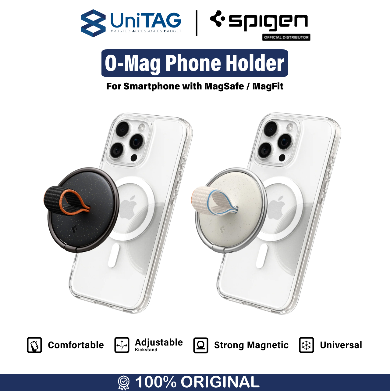 Spigen Phone Holder Magsafe Kickstand O-Mag MagFit - Black AMP08552