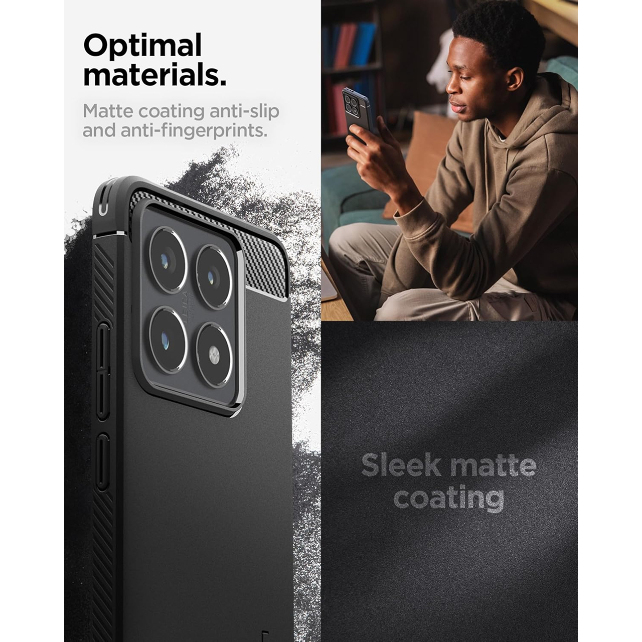 Spigen Xiaomi 14 Case Rugged Armor - Matte Black ACS07422