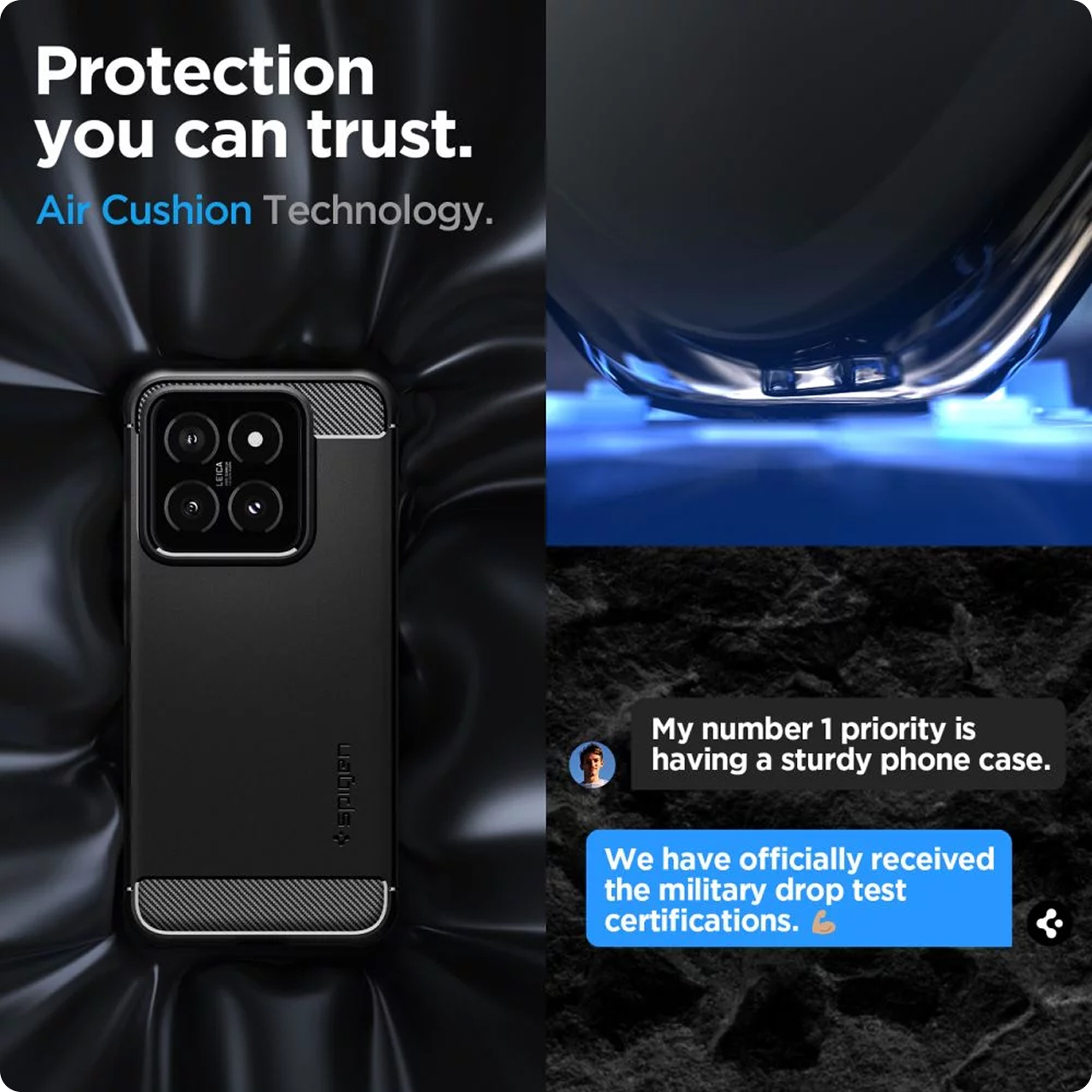 Spigen Xiaomi 14 Case Rugged Armor - Matte Black ACS07422