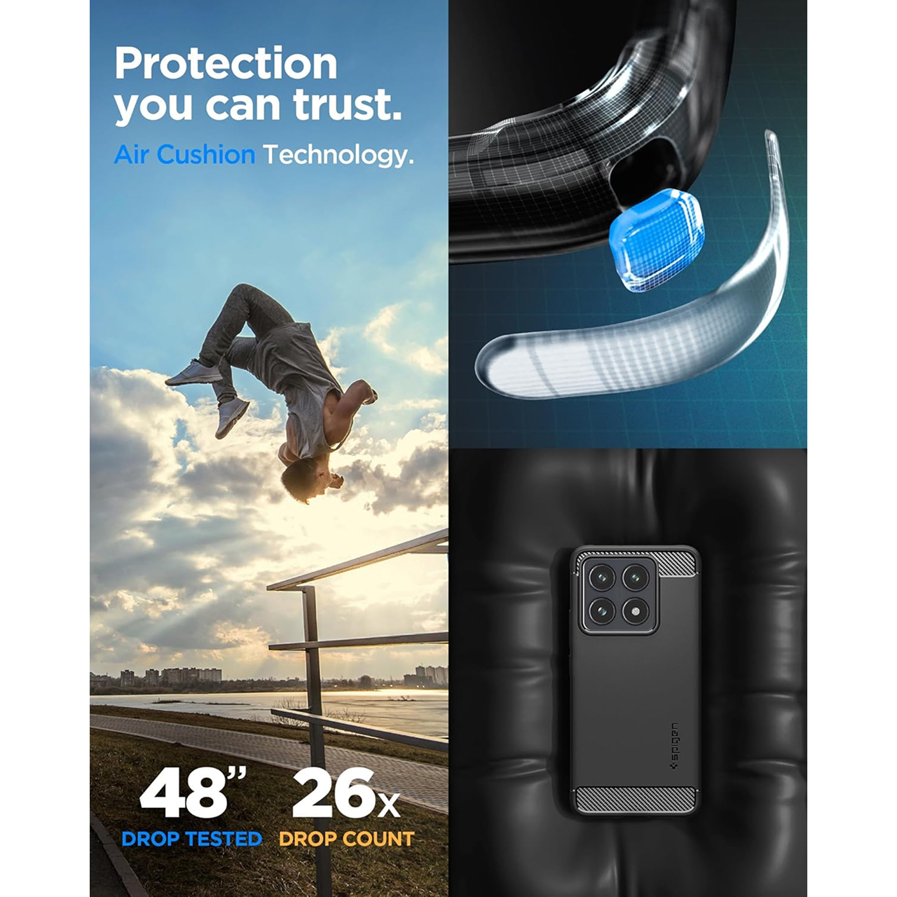 Spigen Xiaomi 14 Case Rugged Armor - Matte Black ACS07422