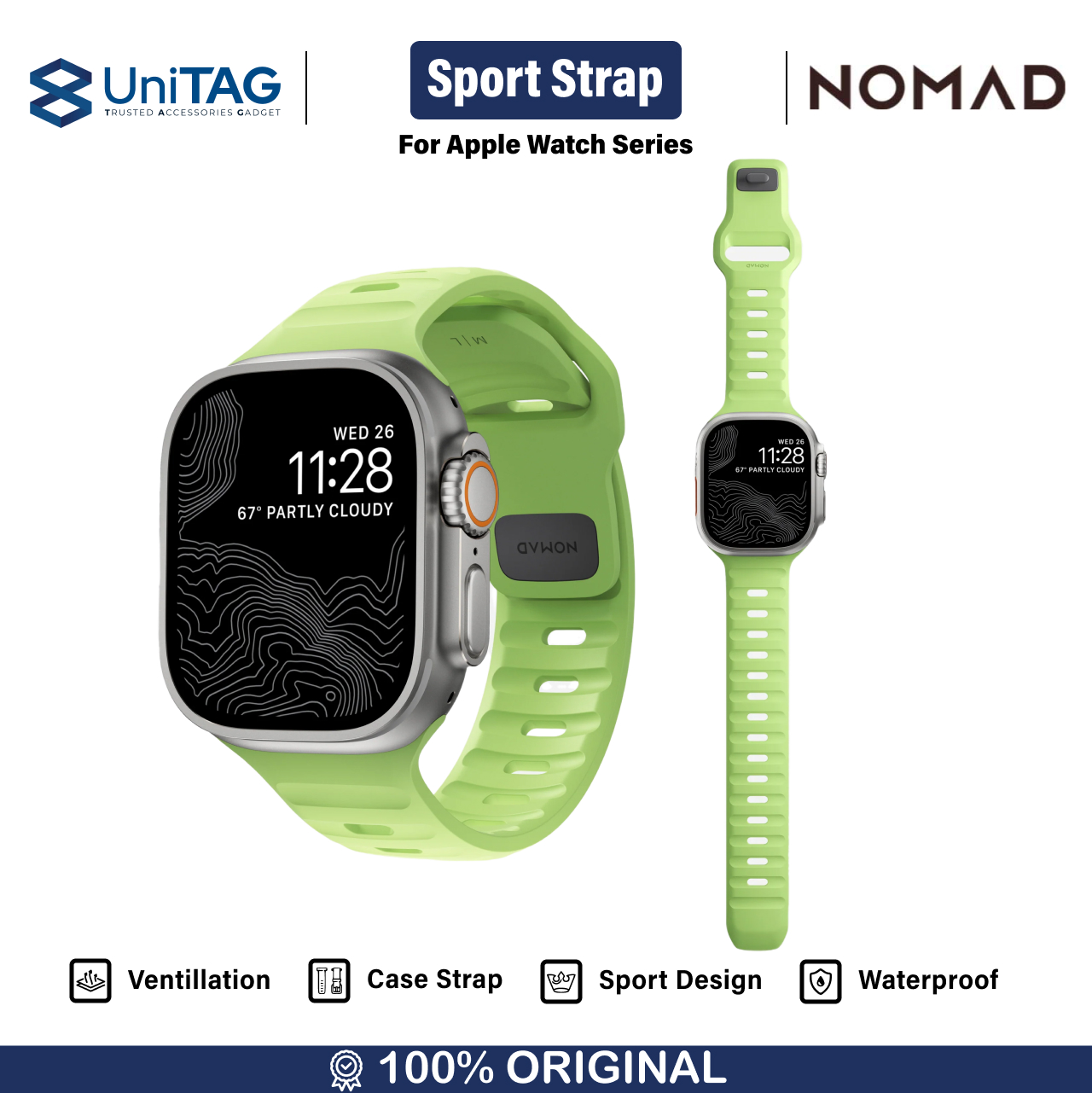 Strap Apple Watch Ultra 2 9/8/7/SE 49/45/44/41/40mm Nomad Rugged Band