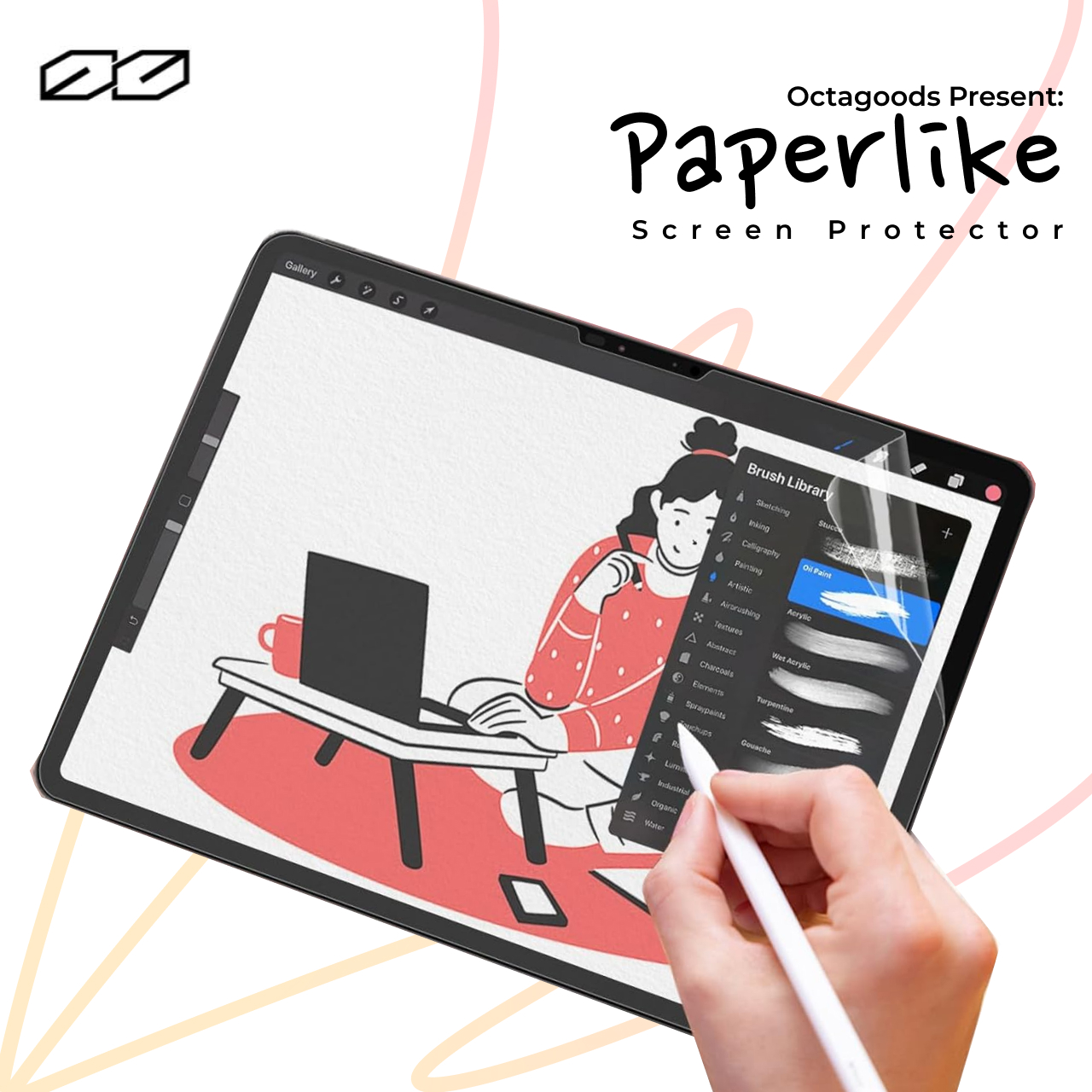 Octagoods iPad Pro 11" (2024) Screen Protector Paperlike - Matte PG7384-1