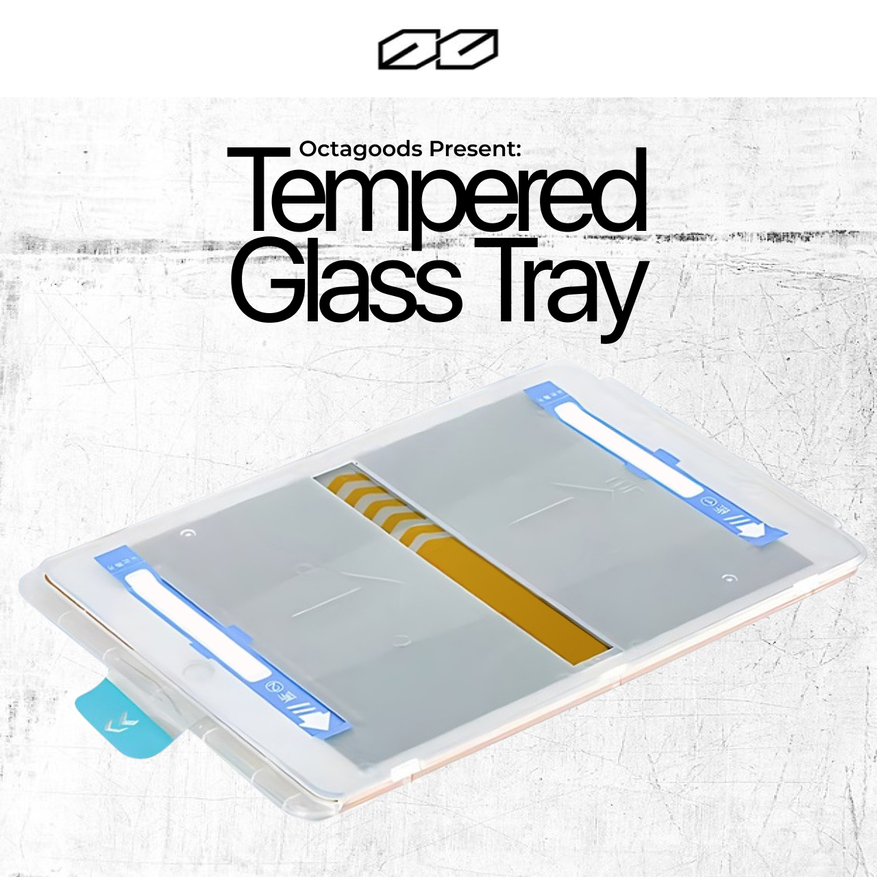 Octagoods iPad Air 11" (2024) Tempered Glass with Tray - Clear PG7388