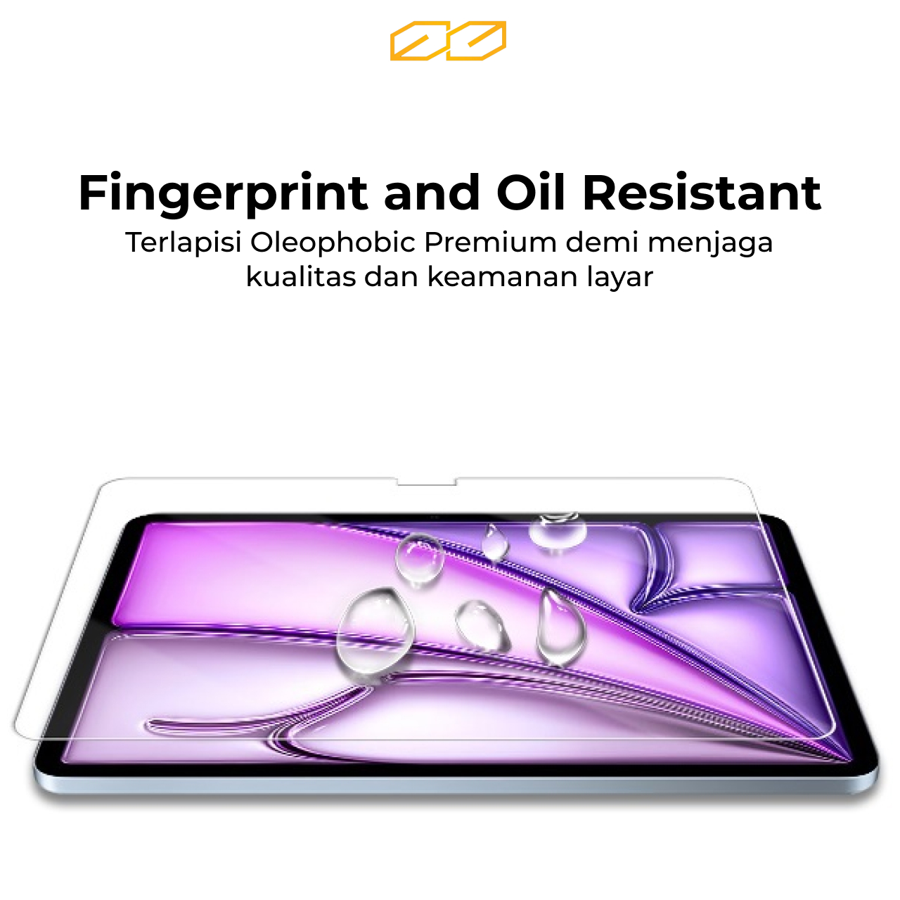 Octagoods iPad Air 11" (2024) Tempered Glass with Tray - Clear PG7388
