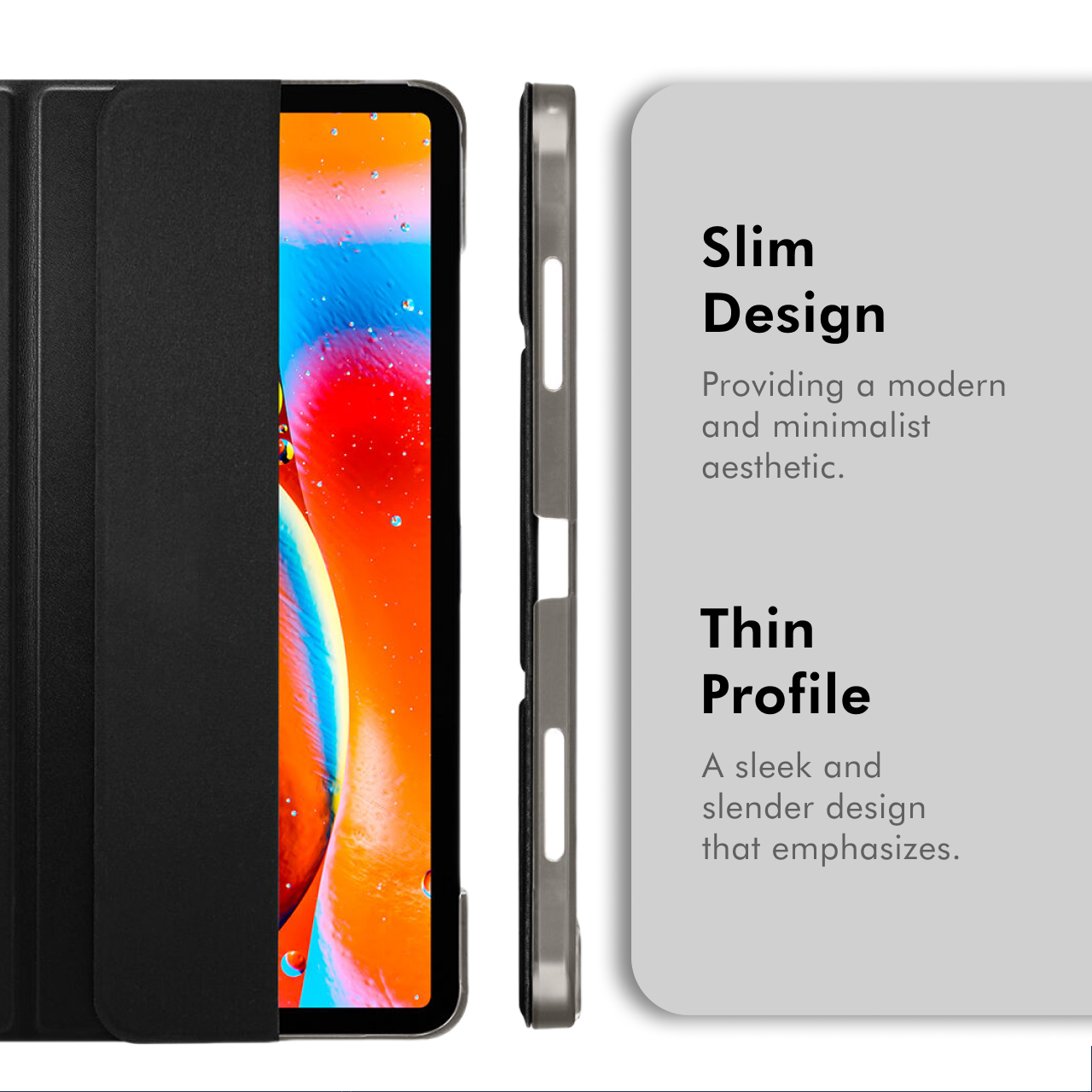Octagoods iPad Pro 11" (2025 / 2024) Case Trifold Flip Cover - Clear black PB55028