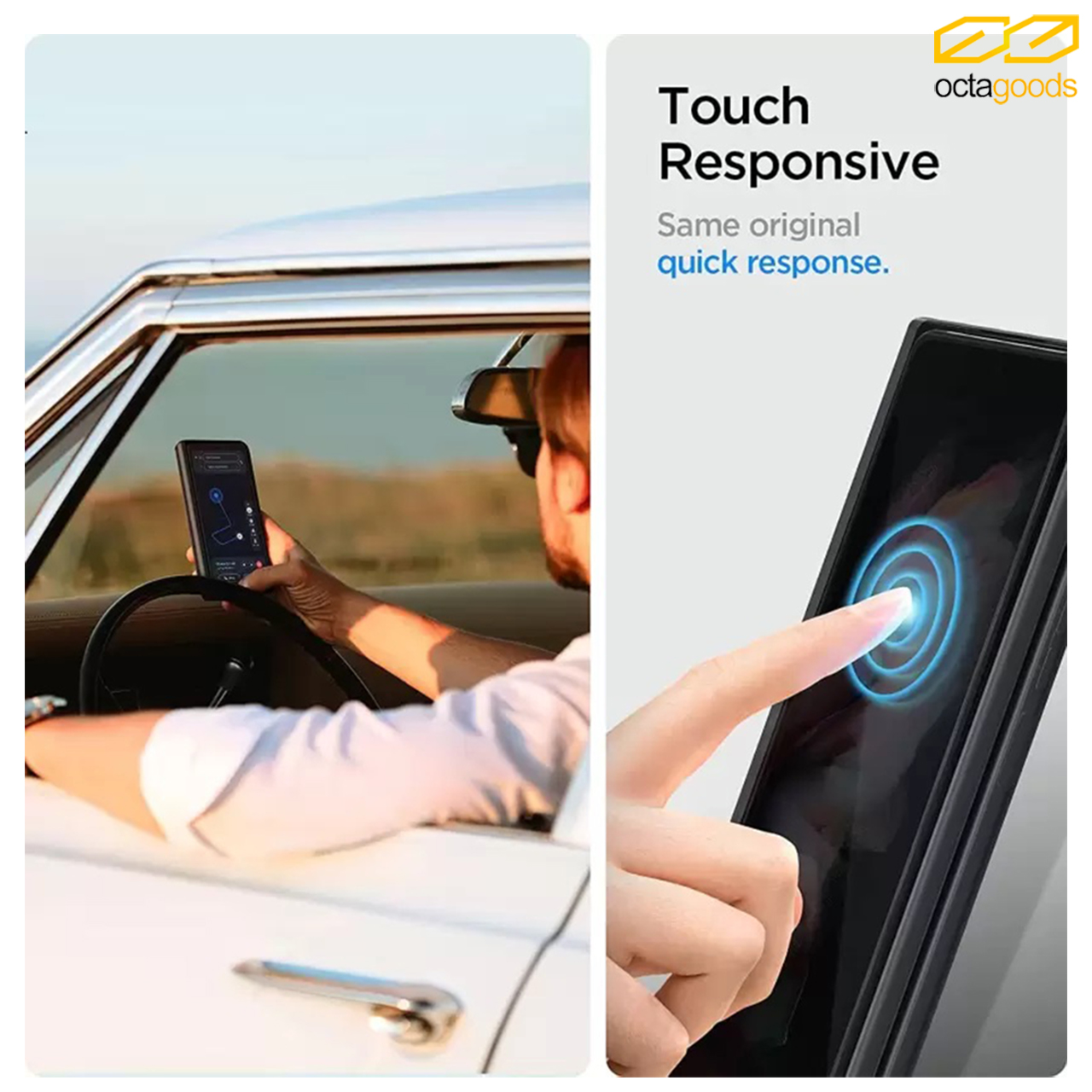 Octagoods Galaxy Z Fold 6 Tempered Glass Front Full Cover - Clear SX6380