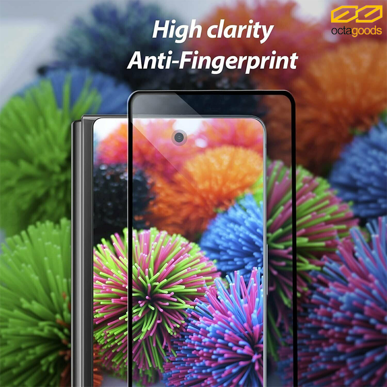 Octagoods Galaxy Z Fold 6 Tempered Glass Front Full Cover - Clear SX6380