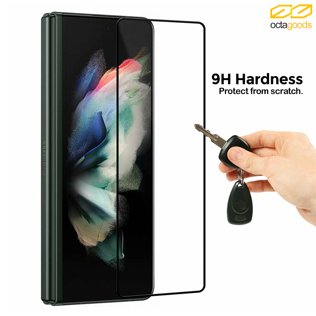 Octagoods Galaxy Z Fold 6 Tempered Glass Front Full Cover - Clear SX6380