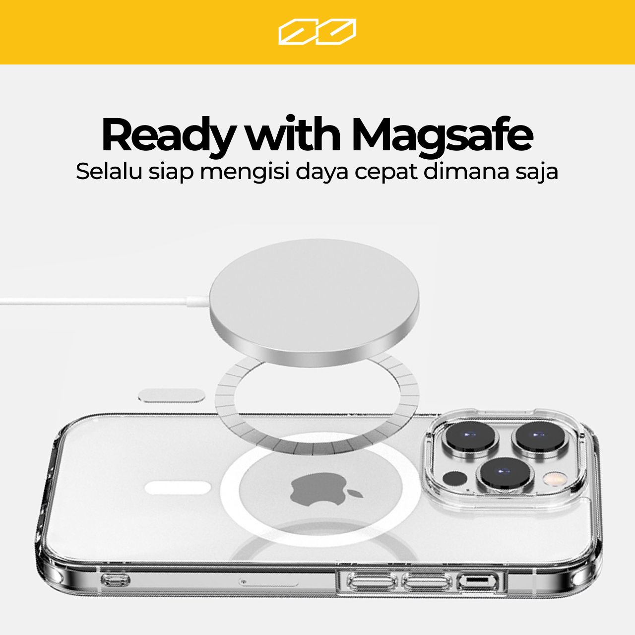 Octagoods iPhone 16 Case Hybrid Magsafe - Frosted Black K32057