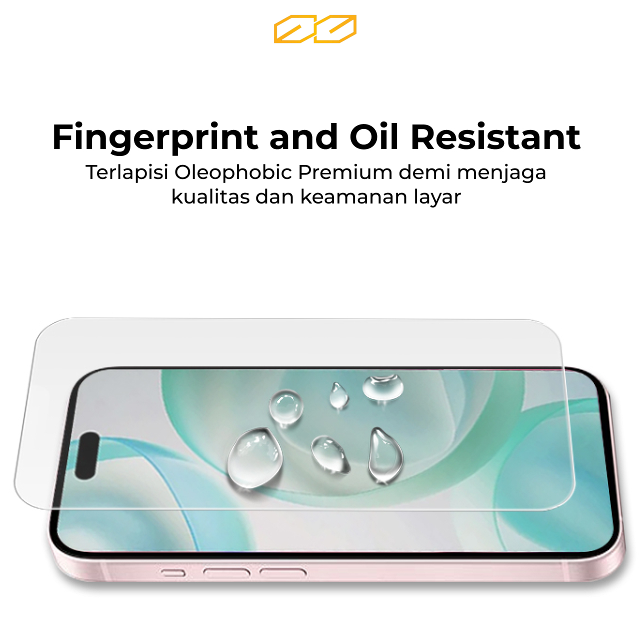Octagoods iPhone 16 Pro Max Tempered Glass Full Cover with Tray - Clear WCC051