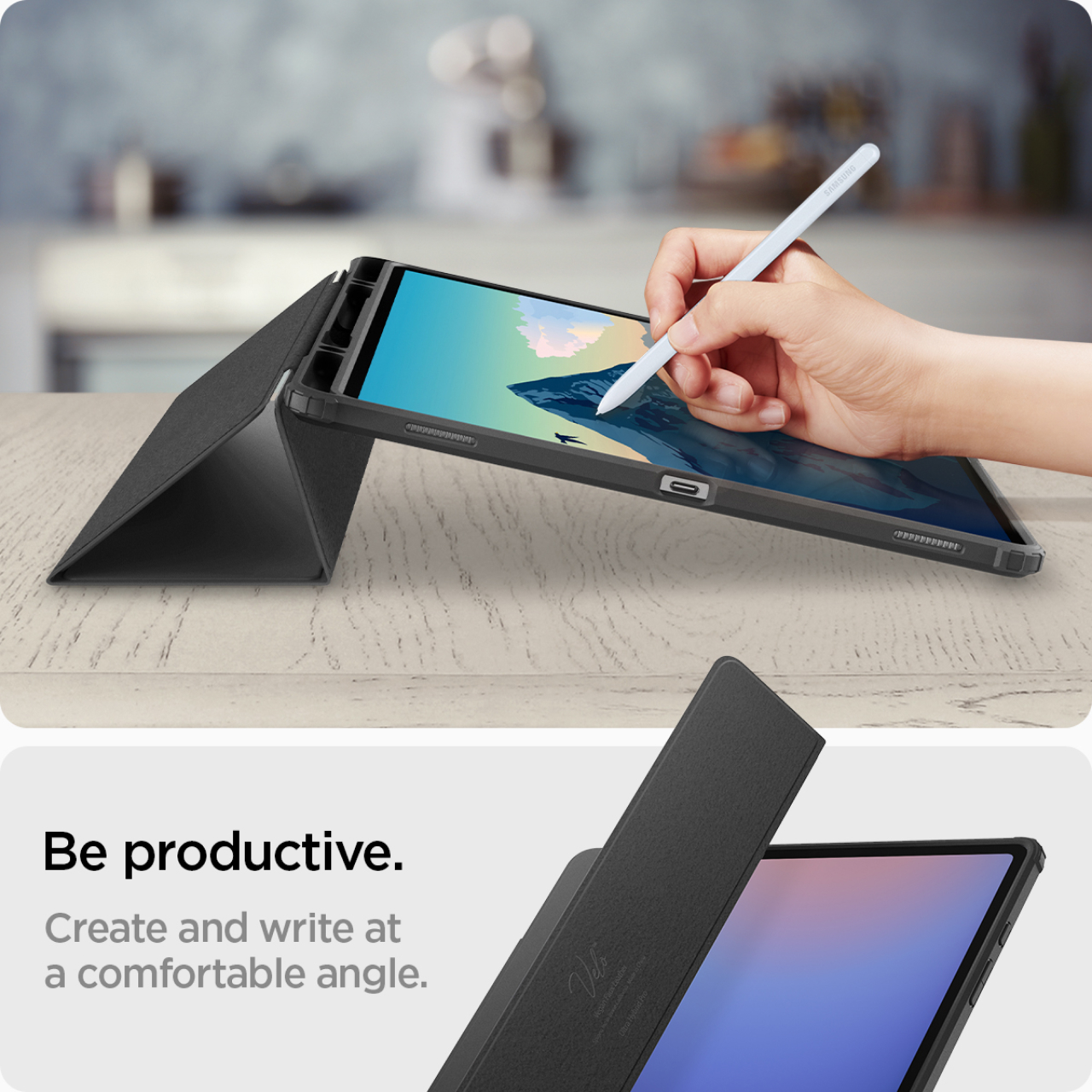 Spigen Galaxy Tab S10 Ultra / S9 Ultra / S8 Ultra Case Flip Cover Ultra Hybrid Pro - Black ACS08795