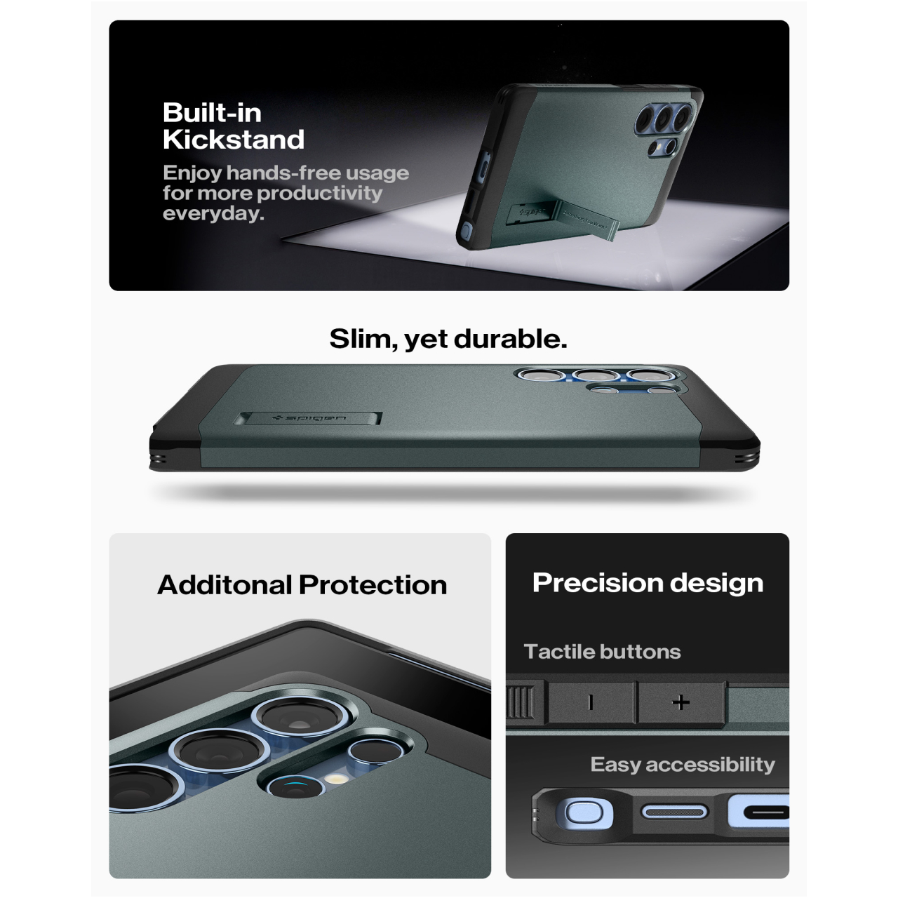 Spigen Galaxy S25 Ultra Case Magsafe Stand Tough Armor MagFit - Black ACS08964