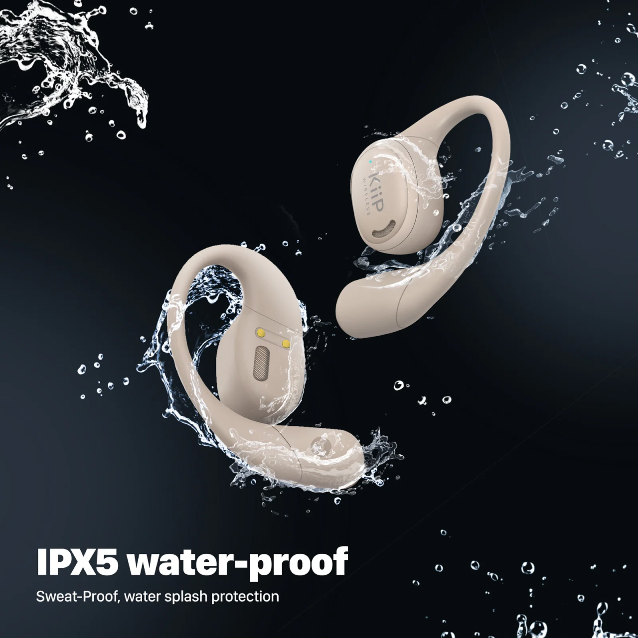 KiiP TWS DTH5 Earhook Bluetooth - Black KP-EAR-DTH5-BK