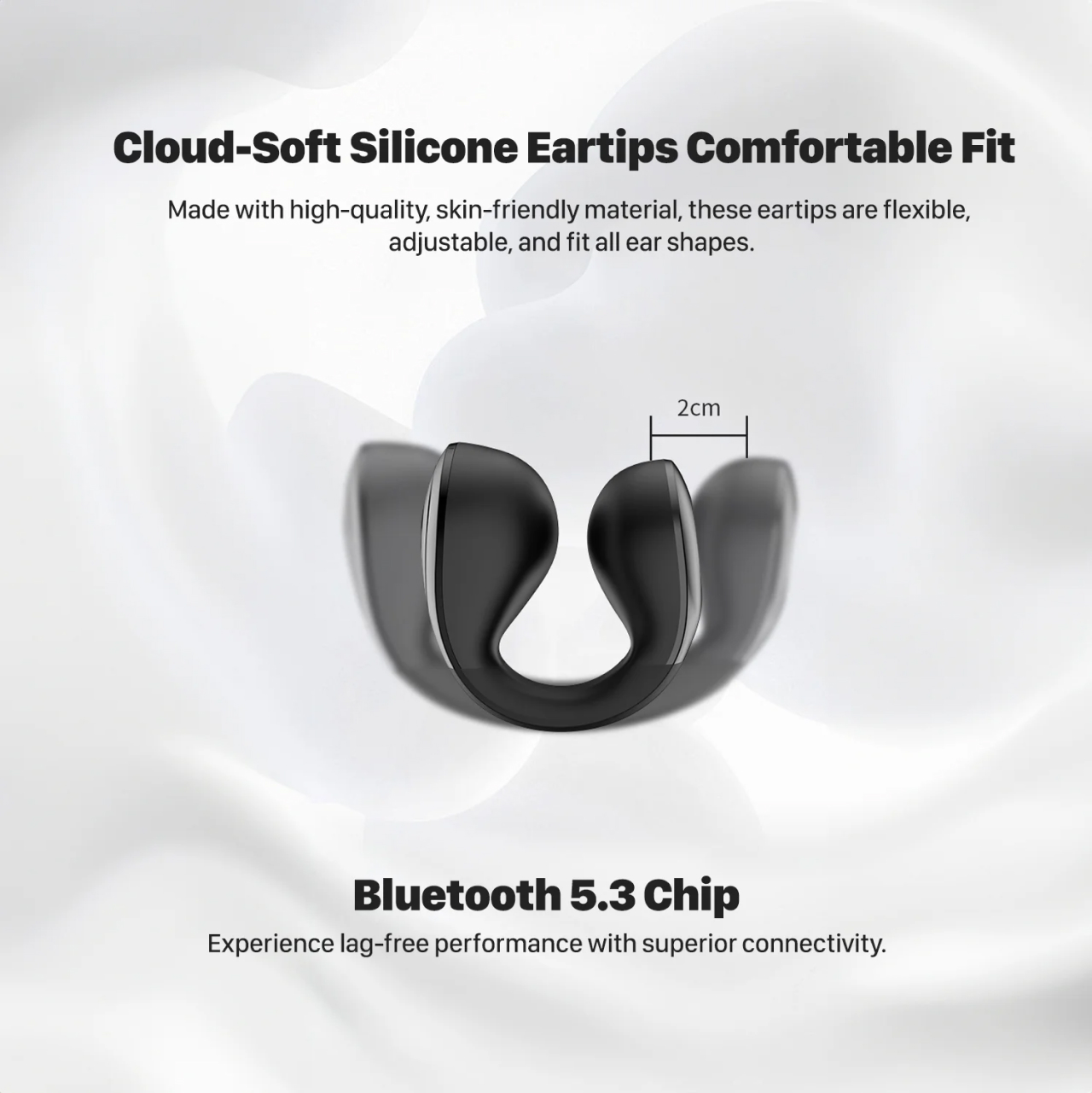 KiiP TWS DTH6 Ear Clip Bluetooth - Black KP-EAR-DTH6-BK