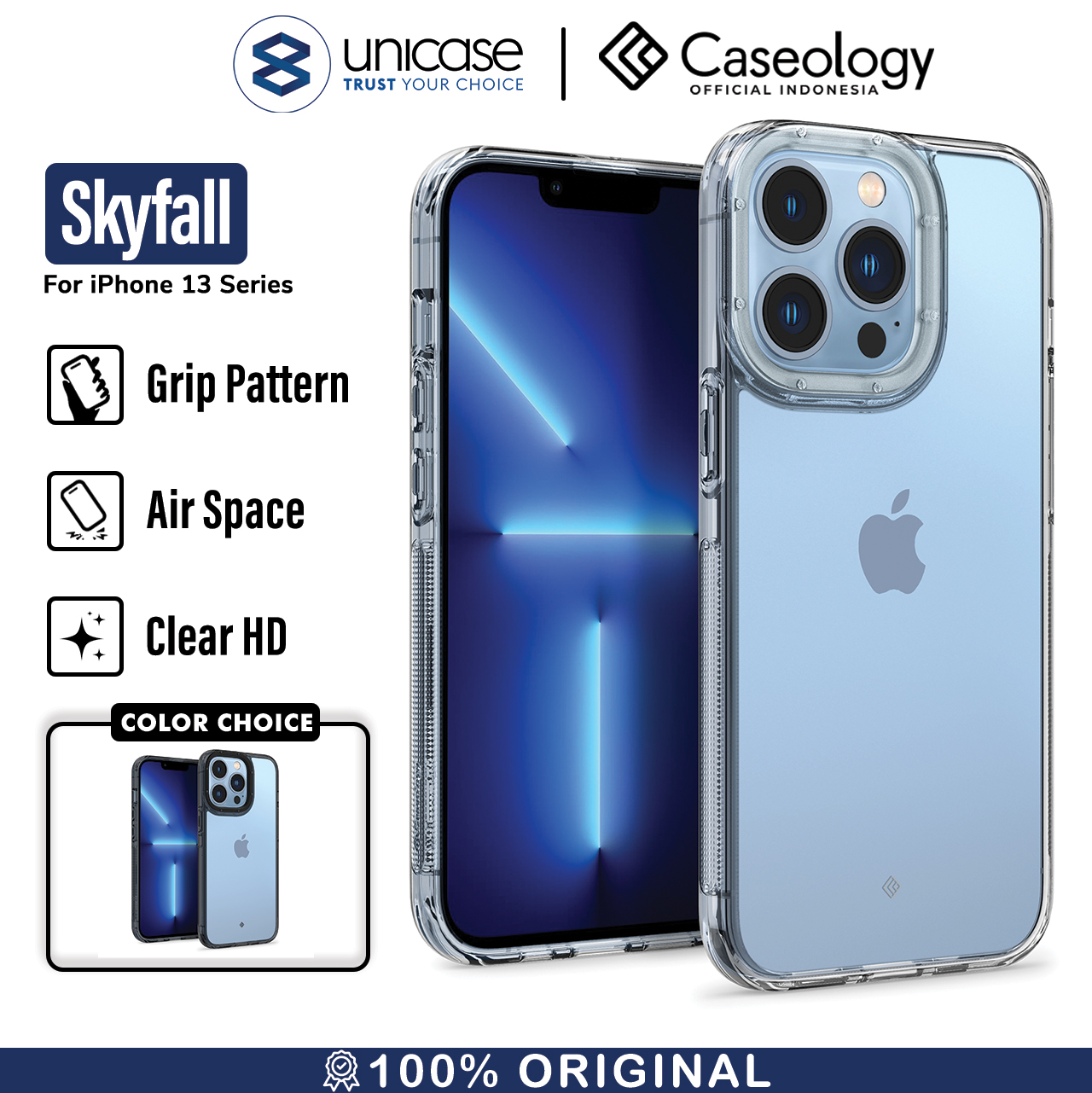 Case iPhone 13 Pro Max 13 Mini Caseology Skyfall Dual Hybrid Casing