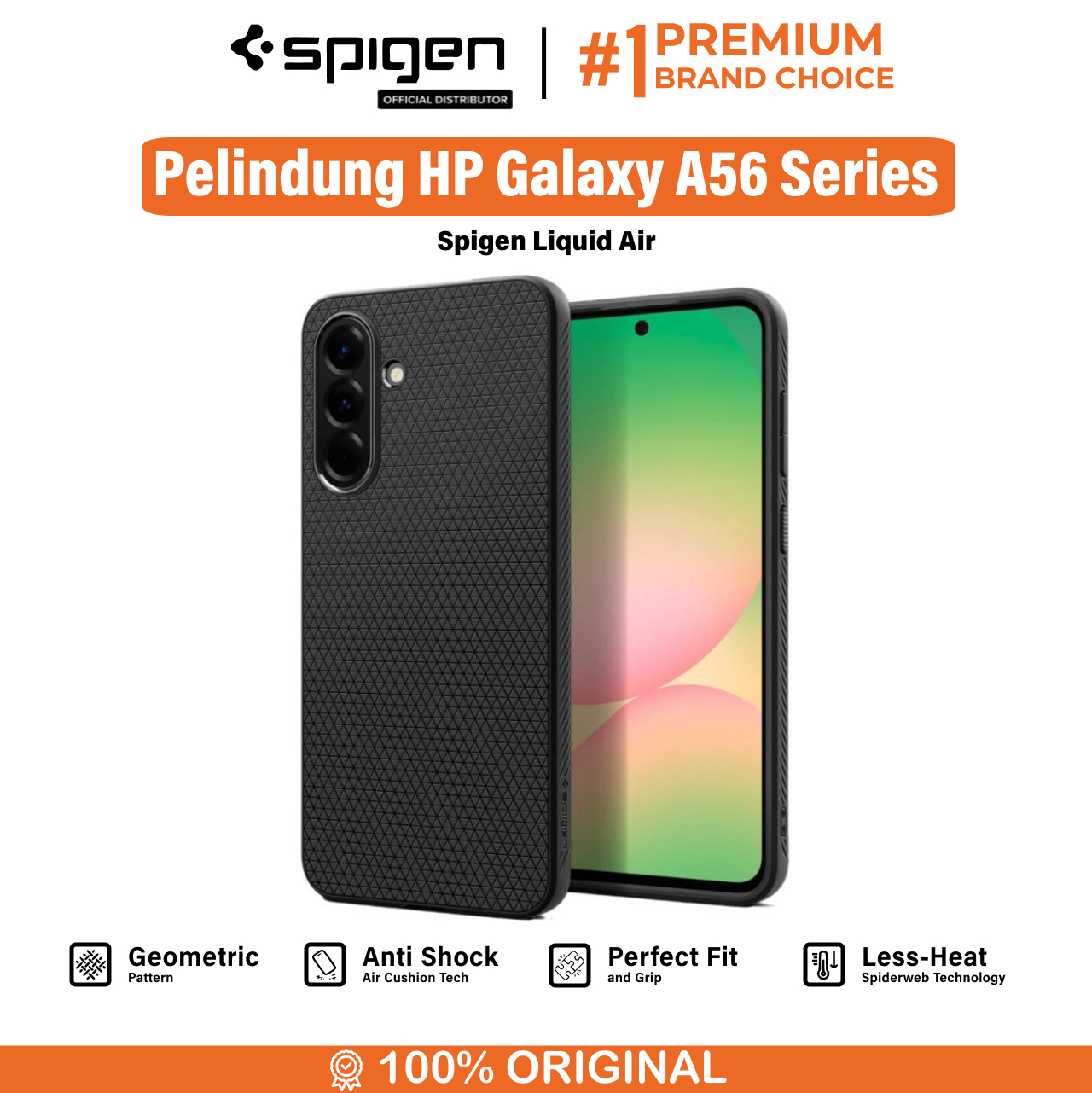 Spigen Galaxy A56 5G Case Liquid Air - Matte Black ACS09291