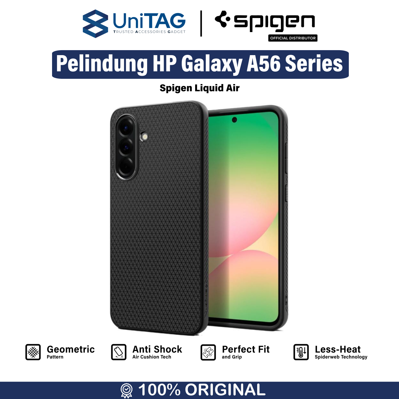 Spigen Galaxy A56 5G Case Liquid Air - Matte Black ACS09291