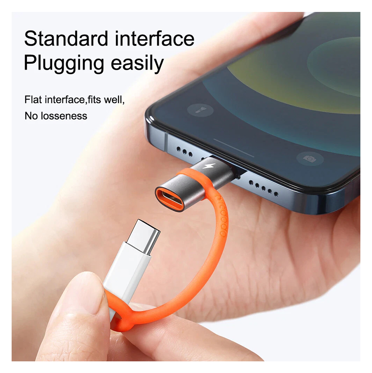 MCDODO Adapter OTG Lightning (Male) to USB C (Female) 36W Cable Holder - OT-0510