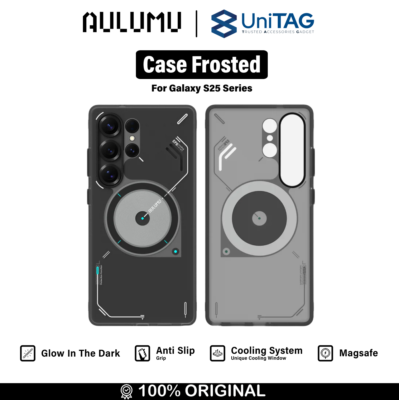 Aulumu Galaxy S25 Ultra Case Frosted - Translucent Gray S25-U-TPU-GY