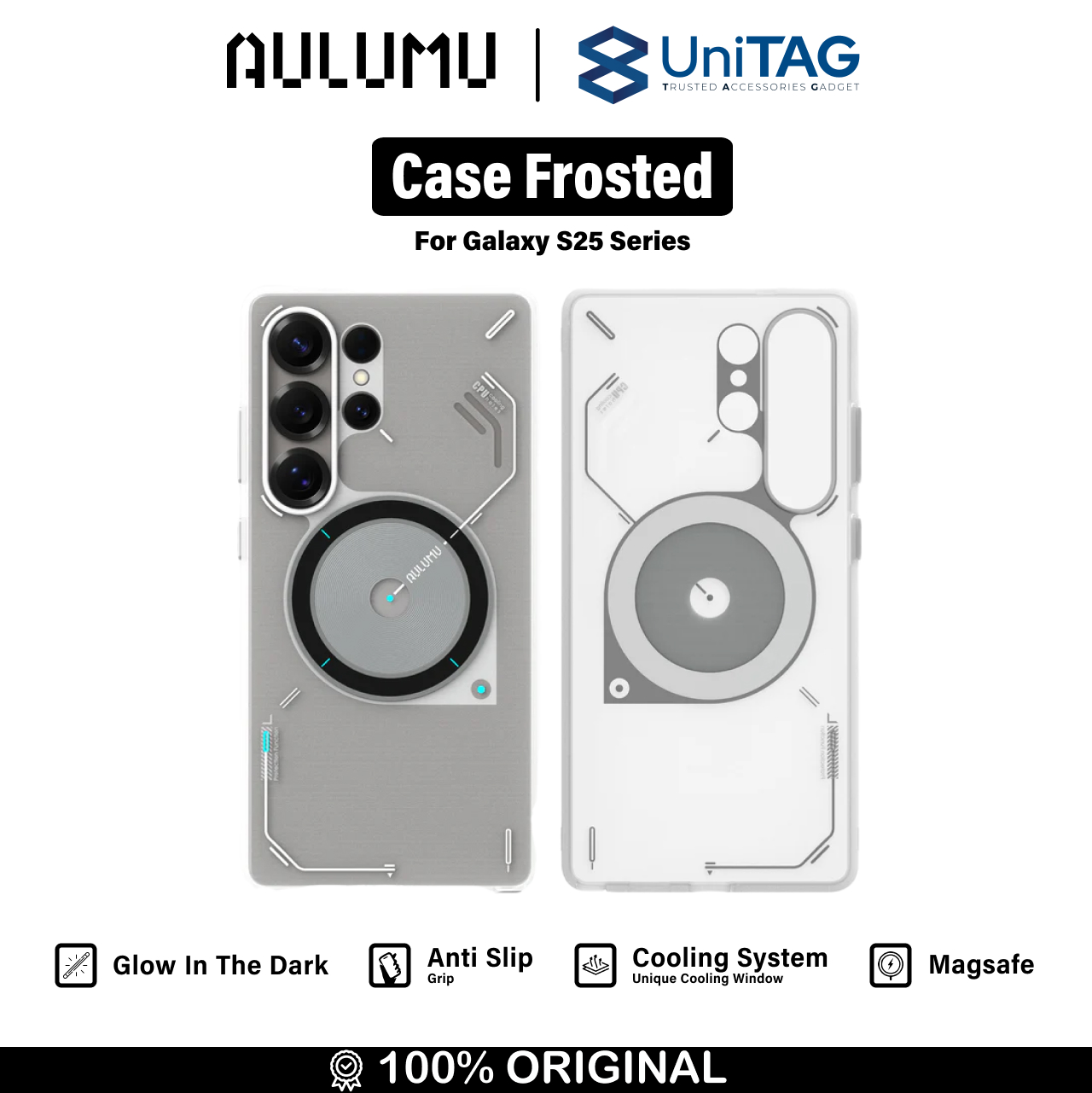 Aulumu Galaxy S25 Ultra Case Frosted - Translucent White S25-U-TPU-CR