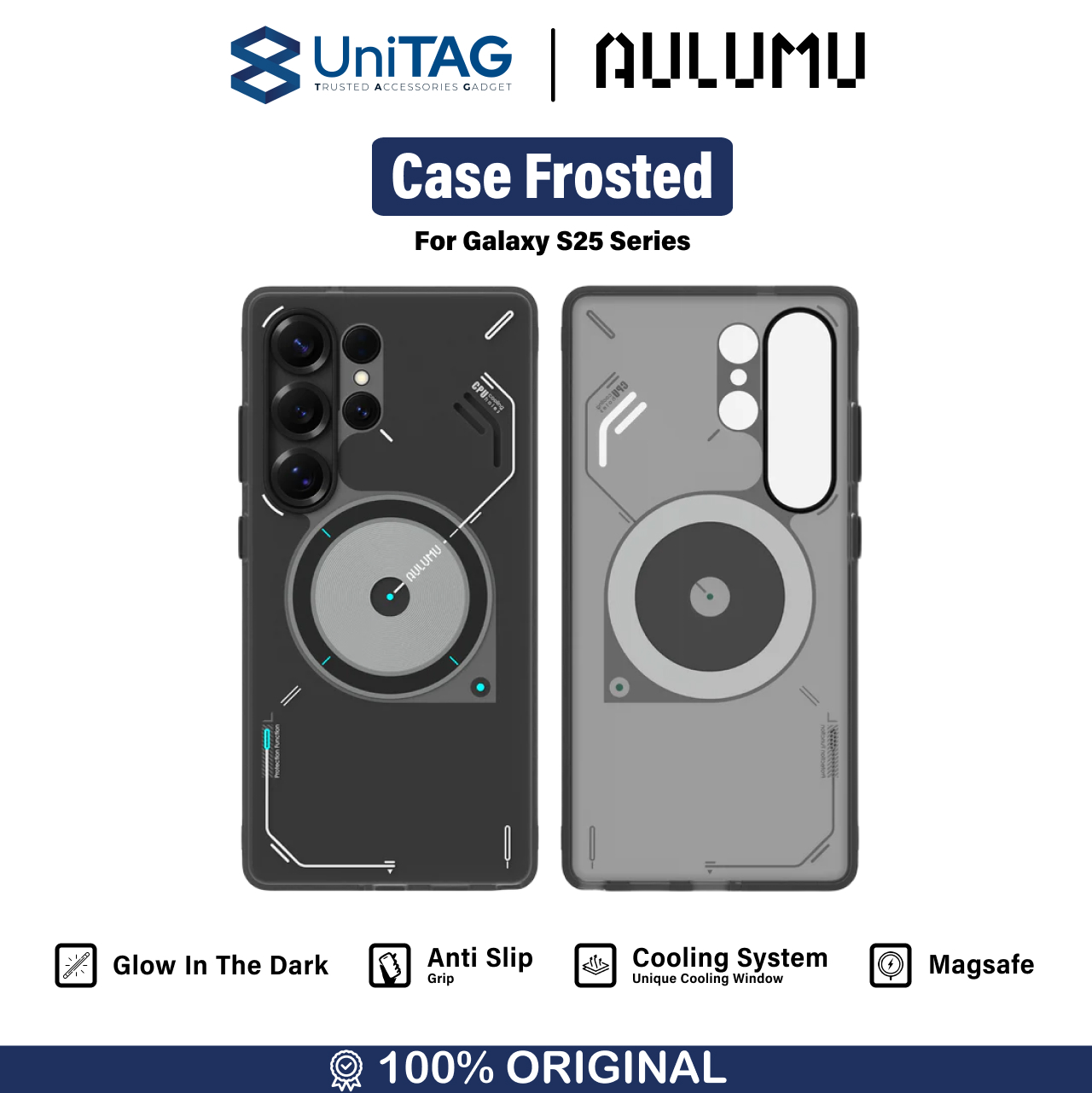 Aulumu Galaxy S25 Ultra Case Frosted - Translucent Gray S25-U-TPU-GY