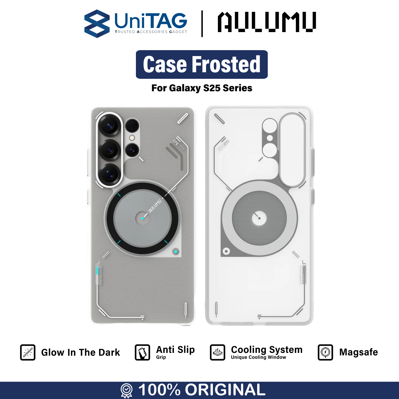 Aulumu Galaxy S25 Ultra Case Frosted - Translucent White S25-U-TPU-CR