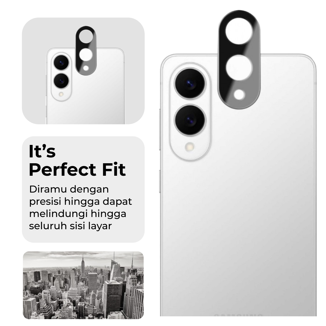 Octagoods Galaxy S25 Edge Camera Lens Protector - Clear SX7645
