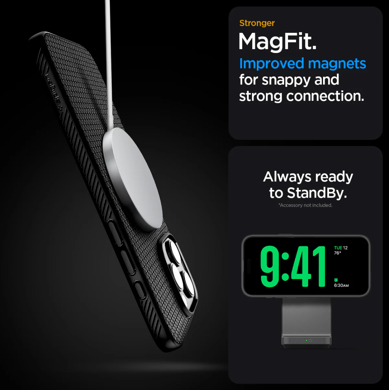 Spigen iPhone 16 Pro Max Case Liquid Air T Magfit - Matte Black ACS09114-1