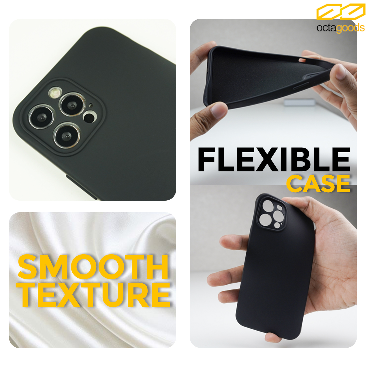 Case iPhone 13 Pro Max Mini Octagoods Camera Silicone Cover Softcase