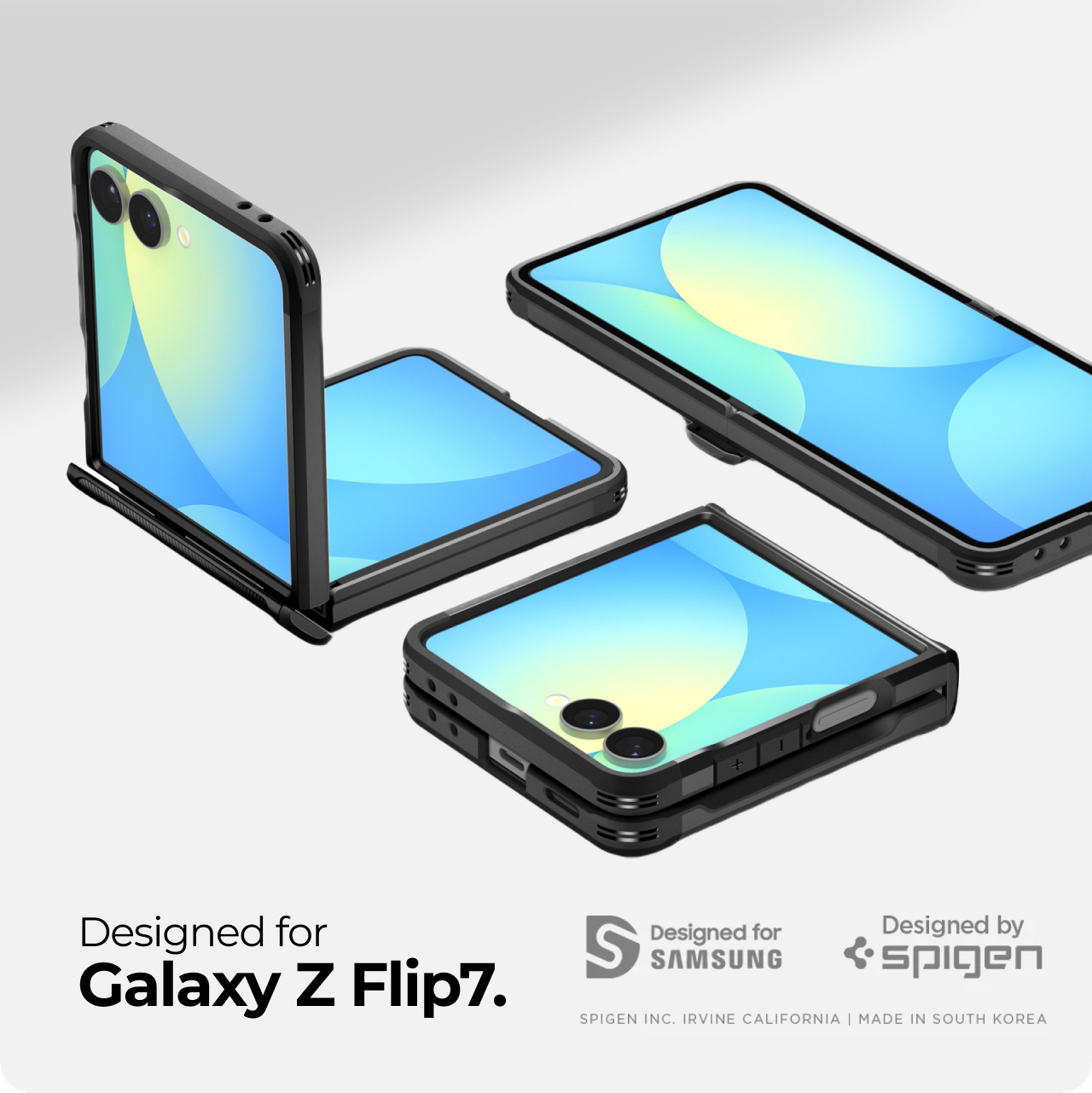 Spigen Galaxy Z Flip 7 Case Slim Armor Pro Magfit - Black ACS09558 (Offline SKU)