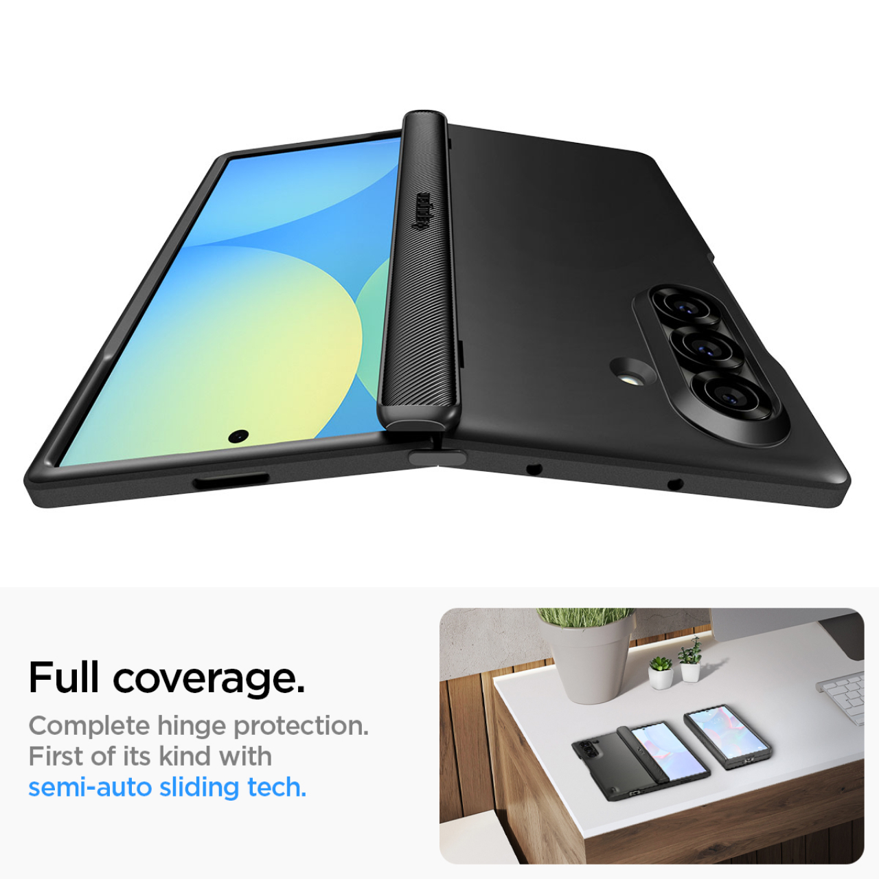 Spigen Galaxy Z Fold 7 Case Slim Armor Pro MagFit - Black ACS09551