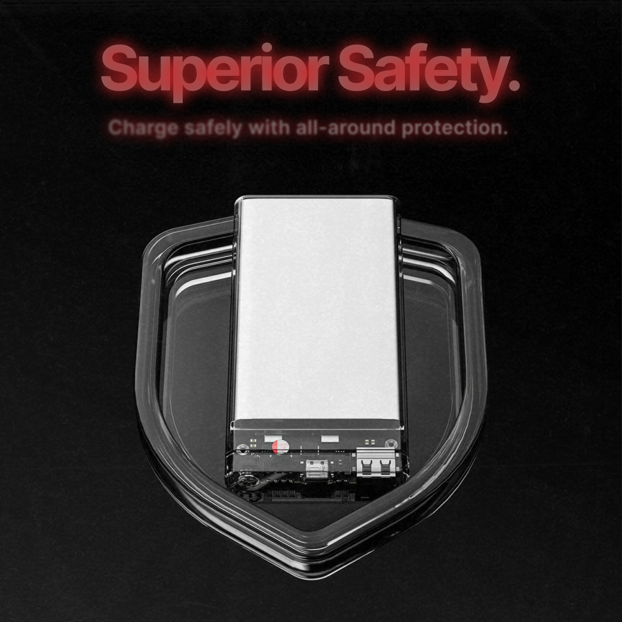 Sharge Powerbank 10000mAh CarbonBlade Ultra Thin - Black YDD-SG-C1TXW-HEI