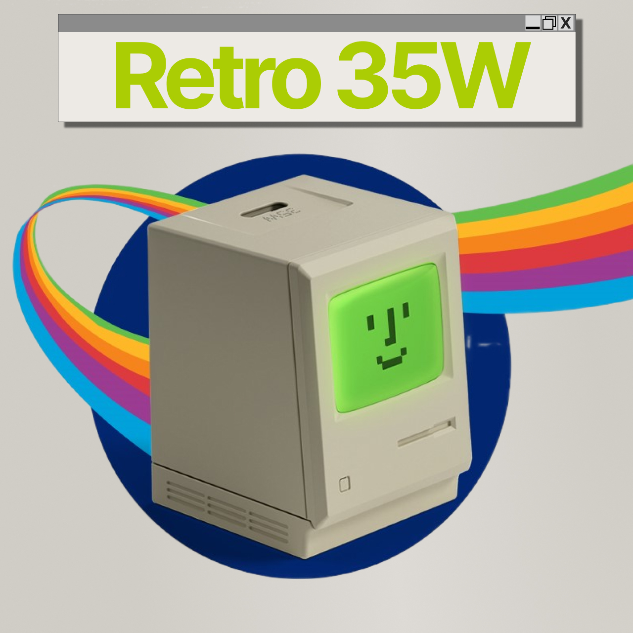 Sharge Wall Charger 1C GaN Retro 35W - Vintage Cream CDT-SGK-35-1C-XL-MI