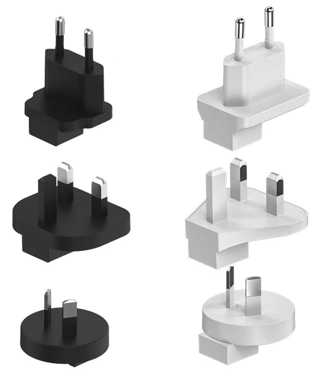 Sharge Adapter Plug EU / UK / AU - Black ZHT-SJ-65-100-HEI