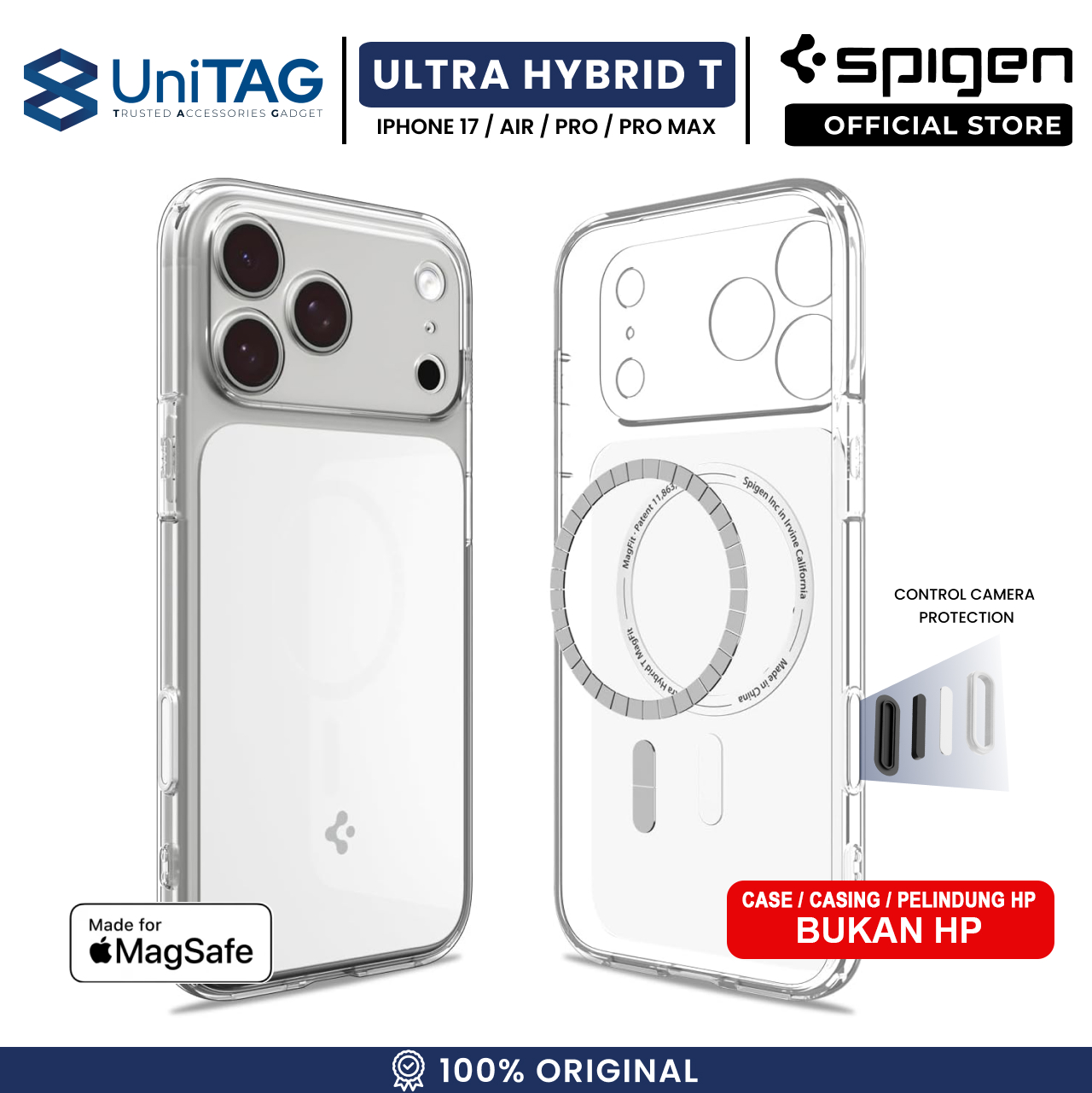 Spigen iPhone 17 Case Ultra Hybrid T MagFit - Clear White ACS10378 (Offline SKU)