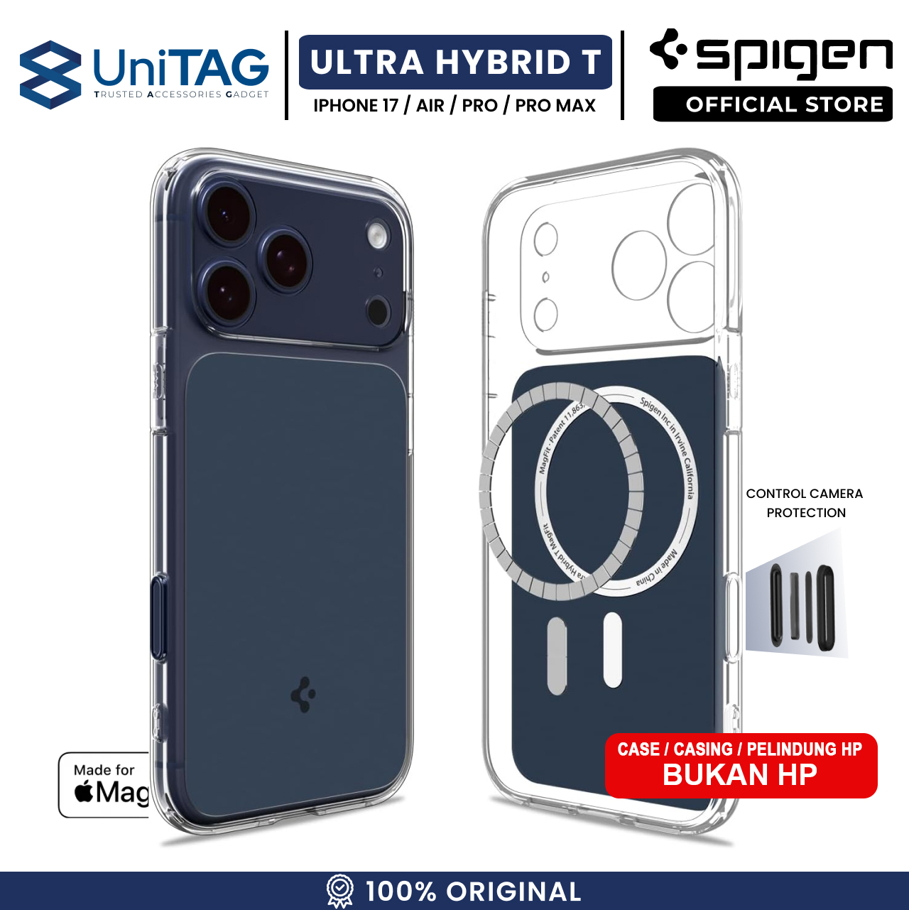 Spigen iPhone 17 Pro Max Case Ultra Hybrid T MagFit - Matte Blue ACS10473 (Offline SKU)