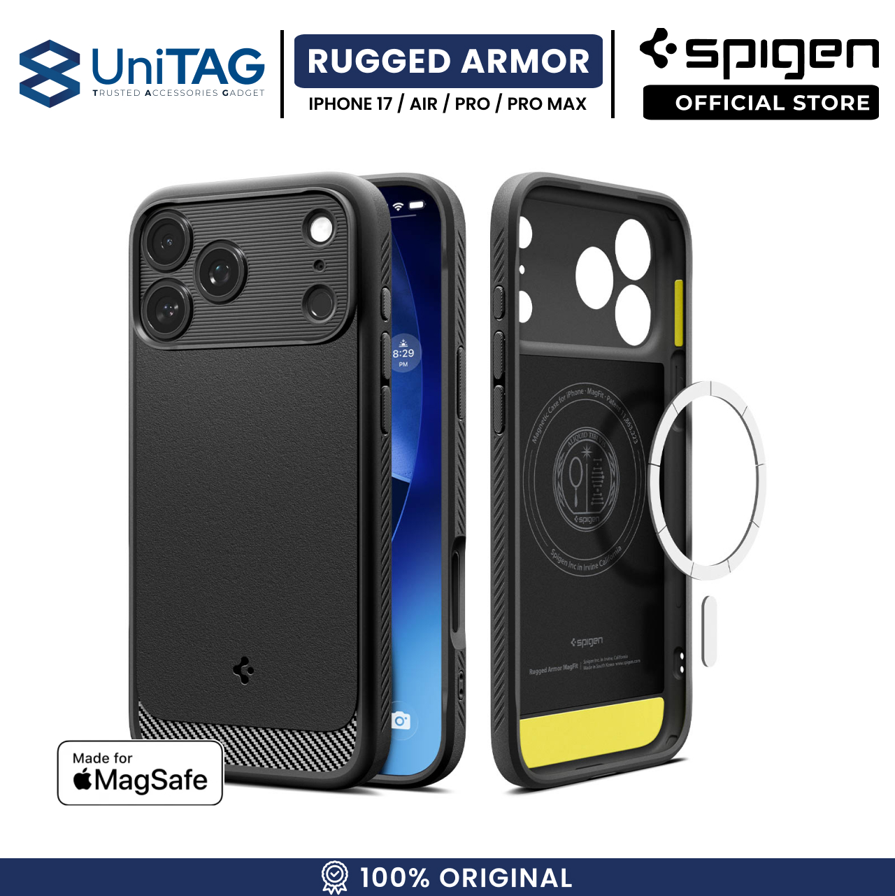 Spigen iPhone 17 Case Rugged Armor MagFit - Matte Black ACS10367 (Offline SKU)